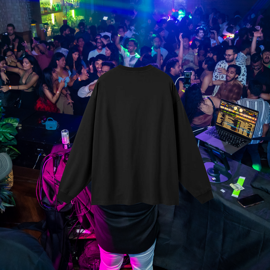 Essentials Long Sleeve Shirt - White on Black