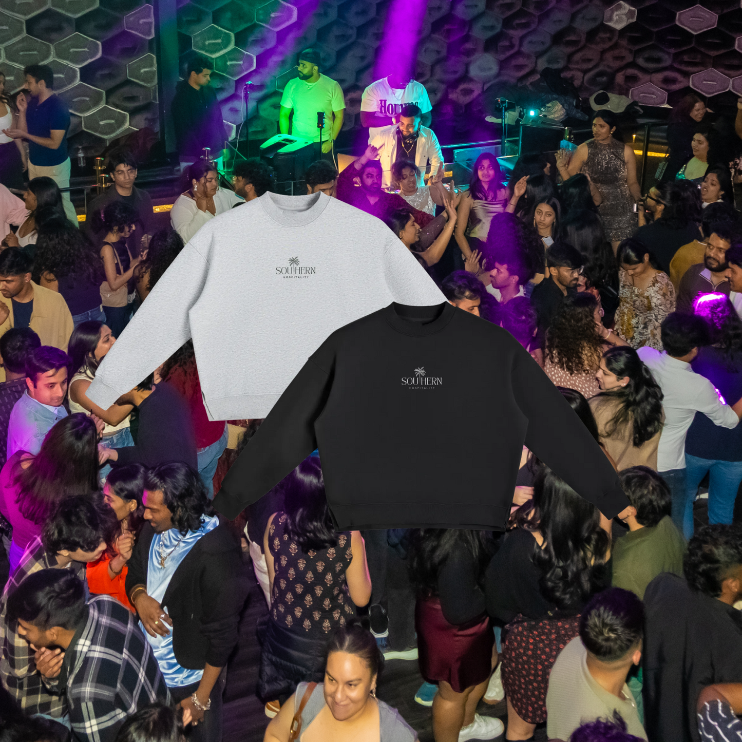 Essentials Sweatshirt - Green on Grey