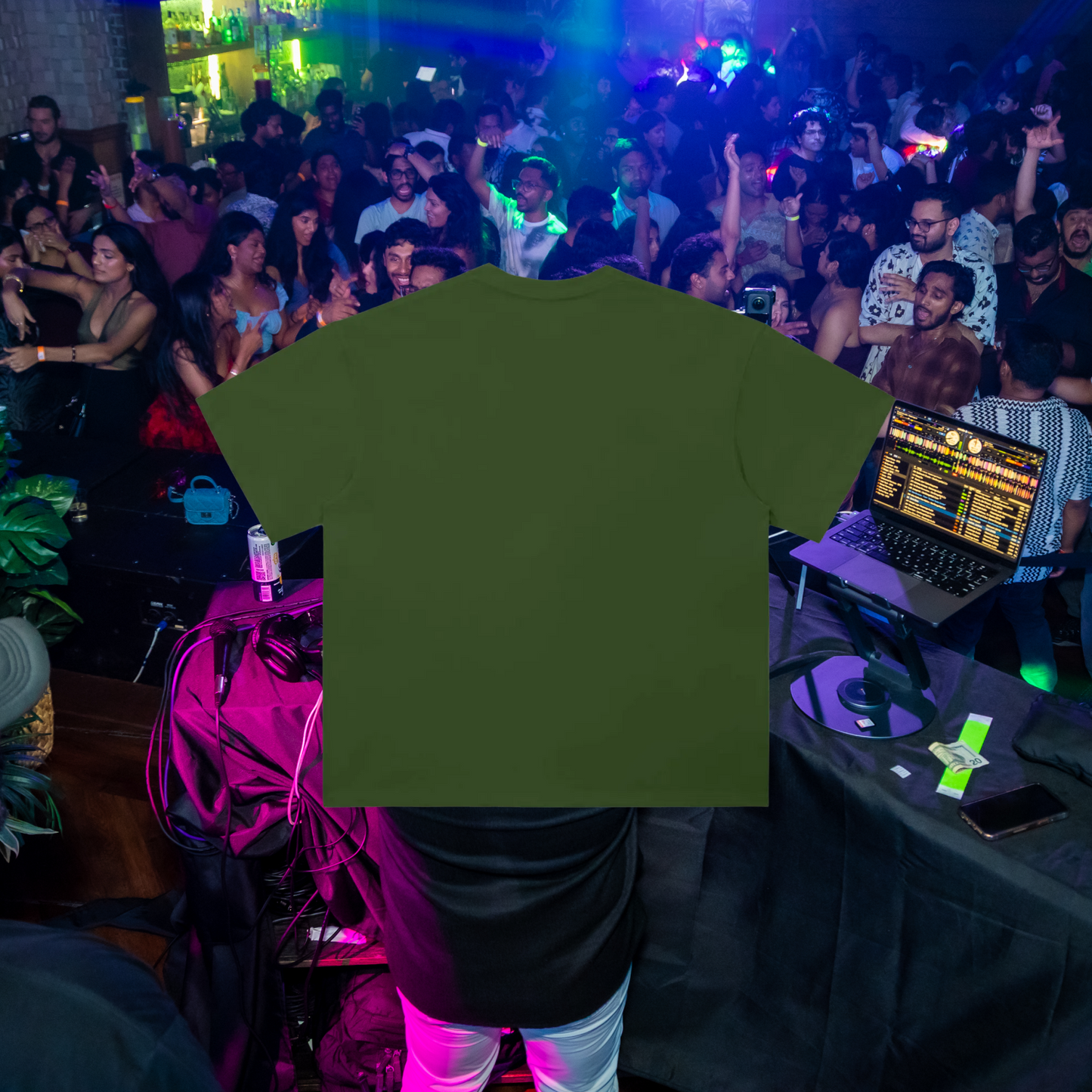 Essentials Shirt - White on Green