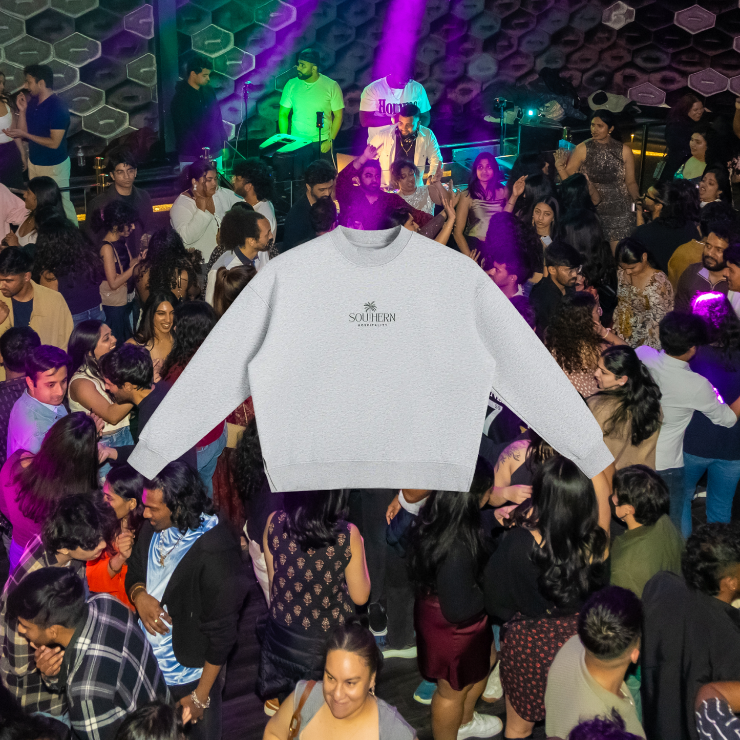 Essentials Sweatshirt - Green on Grey