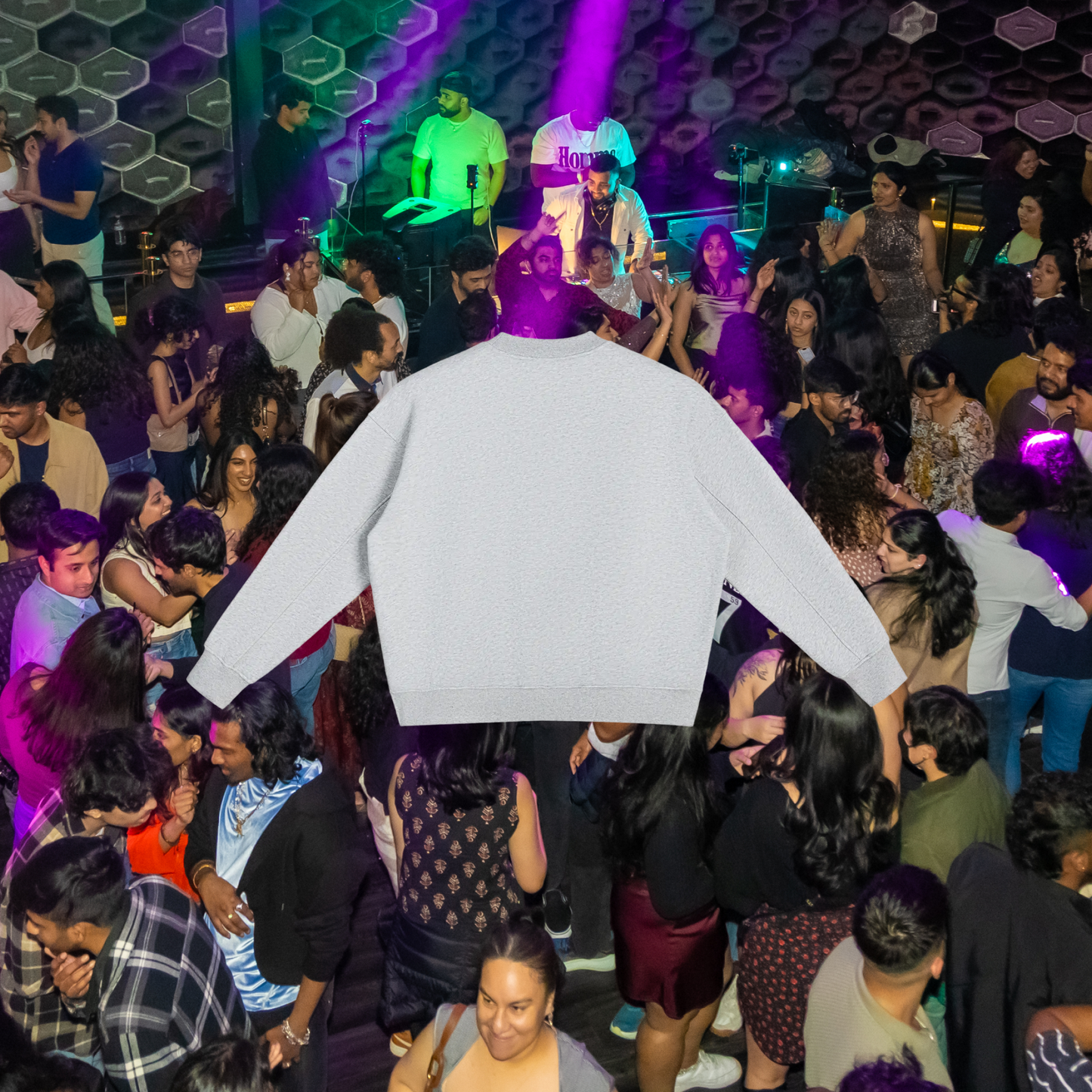 Essentials Sweatshirt - Green on Grey